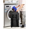 Maison Laundry Backpack With Shoulder Straps & Mesh Front Pocket  Drawstring Durable Nylon bag Great For College, Travel, Drop Off Service & More - 2 of 4