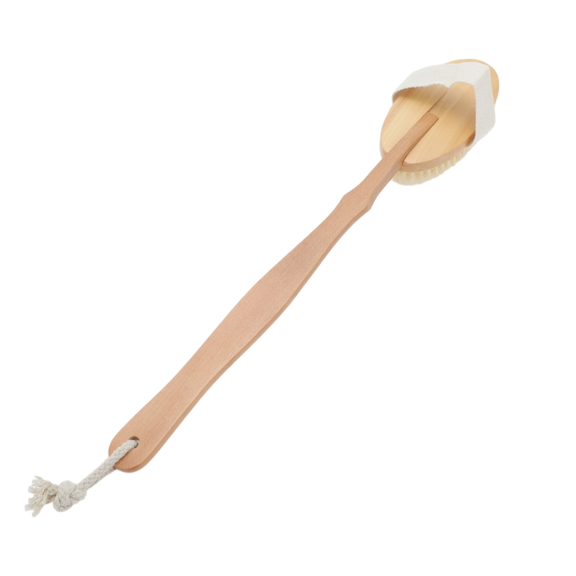 Unique Bargains Dry Brushing Body Brush for Lymphatic Drainages Wood Color 1 Pc