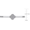 EVERLY JEWELRY | Sterling Silver 0.29 CT TGW Cubic Zirconia stretch 4 leaf clover 3mm flat omega Bangle - 2 of 4