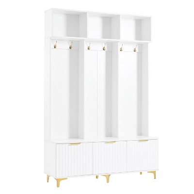 NicBex 75.40"H Modern Hall Tree with Storage for Living Room