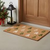 HomeRoots 17" X 29" Brown Green And White Christmas Trees Outdoor Coir Door Mat - 2 of 4