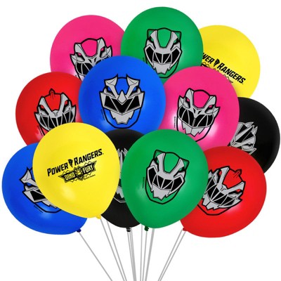 Treasures Gifted Power Rangers Balloon Bouquet - Power Rangers Party Supplies - 12 Pack