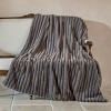 Amelie Home Soft Faux Fur Throw Blanket, Faux Rabbit Fur Striped Throw Blanket - 4 of 4