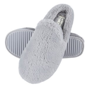 Jessica Simpson Womens Plush Smoking Slipper With Memory Foam - 1 of 4