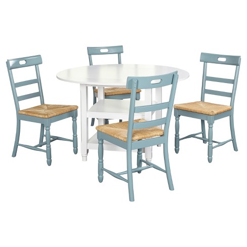 Target Marketing Sys Dining Table Set Antique Blue