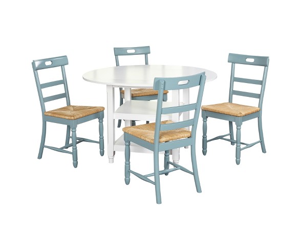 Target Marketing Sys Dining Table Set Antique Blue