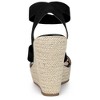Allegra K Women's Platform Slingback Elastic Strap Espadrille Wedges Heel Sandals - 3 of 4