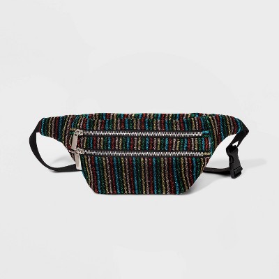 rainbow checkered fanny pack