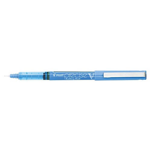 Pilot Precise V5 Roller Ball Stick Pen, Needle Point, 0.5mm Extra Fine - Blue Ink (12 Per Pack)