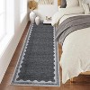 Acekool Washable Area Rug, Non Slip Soft Low Pile Carpet, Geometric Bordered Modern Accent for Living Room Bedroom Nursery, Lightweight - 3 of 4