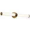 Indeco 27" LED Linear Vanity Light with Satin Etched White Glass in Natural Brass - 2 of 4