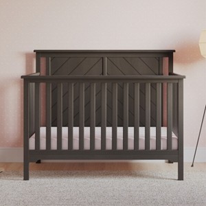 Child Craft Hampton Flat 4-in-1 Convertible Crib, Converts to Day Bed, Toddler & Full Size Bed, 3 Mattress Positions, Baby Safe Finish (Dapper Gray) - 1 of 4
