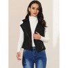 INSPIRE CHIC Women's Faux Suede Casual Sleeveless Biker Vest Jacket - 3 of 4