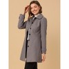INSPIRE CHIC Women's Peter Pan Collar Single Breasted Winter Long Overcoat - 4 of 4