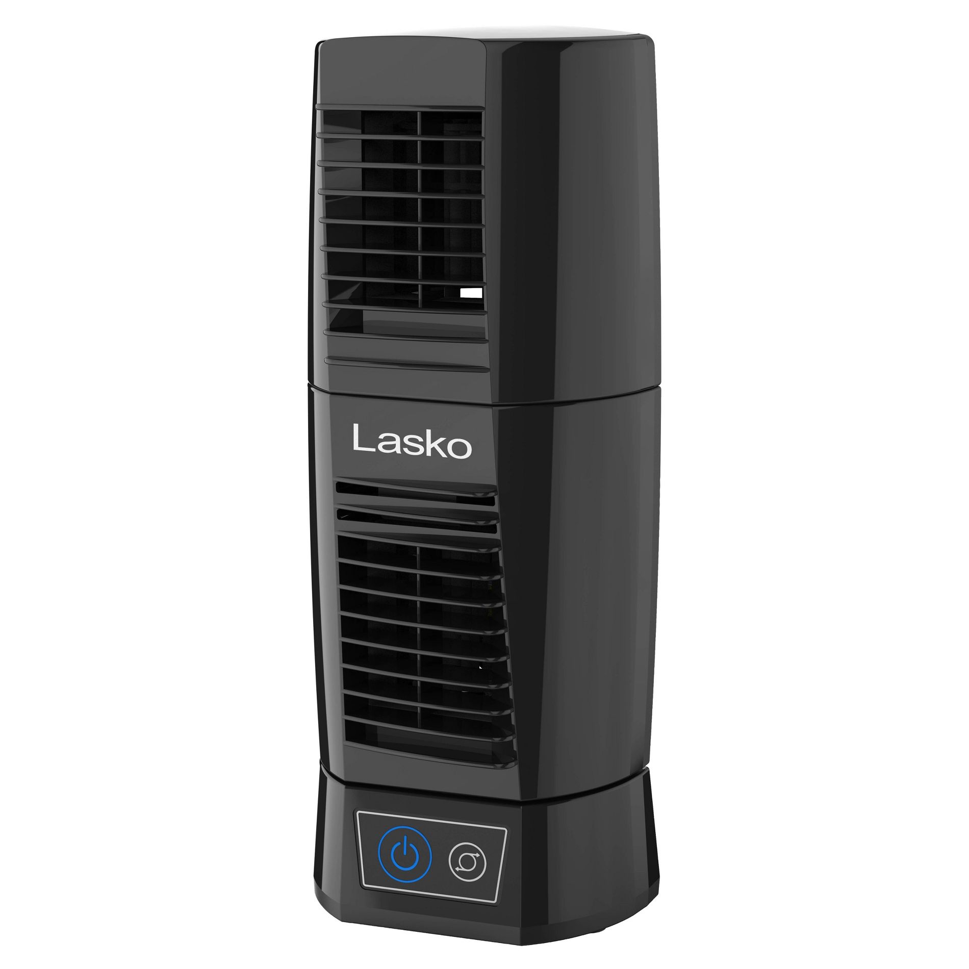 Lasko Desktop Oscillating Tower Fan: Quiet Operation, 2 Speeds, Indoor Use, Air Circulation, ETL Listed, Black