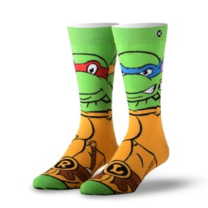 Odd Sox, Nickelodeon TMNT Teenage Mutant Ninja Turtles, 90's Cartoon, Fun Socks - 1 of 4
