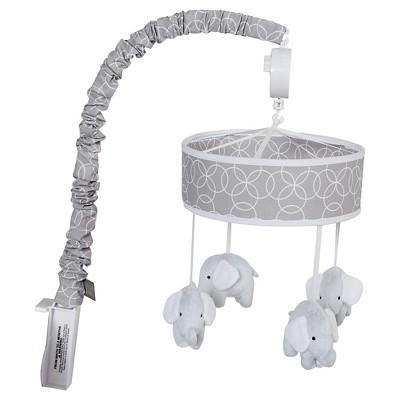 Trend Lab Gray Circles with Elephants Crib Mobile