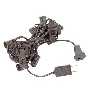 Novelty Lights C7/E12 Candelabra Base Christmas Stringer, Vintage Holiday Hanging Light String, SPT-1 20 Gauge Wire - 1 of 4
