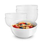 Kook Ceramic Cereal Bowl, Set of 6, 24 Oz ,White