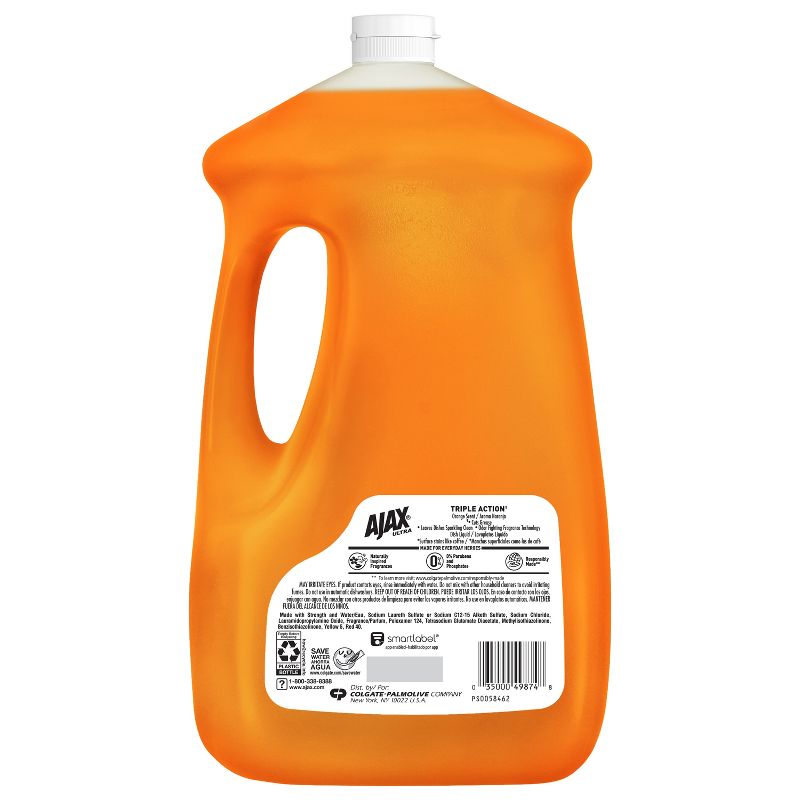 Ajax Orange Ultra Triple Action Dishwashing Liquid Dish Soap, 3 of 13