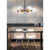 JONATHAN Y 28" Caleb Cluster Pendant (Includes Energy Efficient Light Bulb) Black: UL Listed, 6-Light, Adjustable Height, Metal & Glass - image 2 of 4