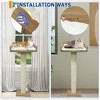 Cat Window Perch with Scratch Posts and 2 Platforms, 40" Adjustable Sisal Climbing Tree Hammmock with Suction Cups, 2 Install Ways, Cats Window Bed - 3 of 4