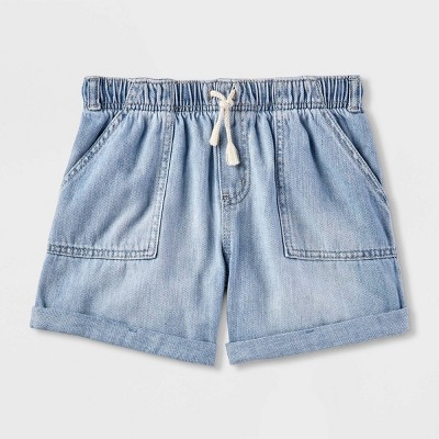 Girls' Heart Printed Jean Shorts - Cat & Jack™ Medium Wash : Target
