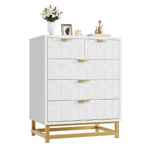 Whizmax Modern Dresser w/ Metal Legs & Wide Drawers - Large Storage Chest for Bedroom, Living Room - 1 of 4