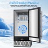 Hooure 15 in. 120 lbs./24 H Half Size Cube Commercial Freestanding/Undercounter Ice Maker with 30 lbs. Storage Bin in Black - 3 of 4