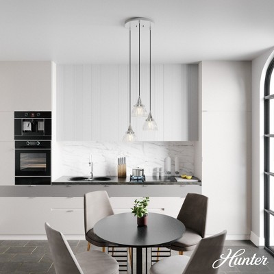 Hunter Fans 7" Cypress Grove Ceiling Light Brushed Nickel Finish - 3 Bulb Cluster Fixture for Indoor Use