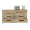 NicBex 6 Wide Drawers Dresser,Modern Double Dressers with Wood Pattern,Minimalist Chest of Drawers for Bedroom,Living Room,Hallway,Storage Cabinet - 3 of 4