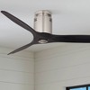 Casa Vieja 52" Windspun Modern Indoor Ceiling Fan 3 Blade Remote Control Brushed Nickel Finish Black Wood Blades Bedroom Living Room DC Motor Hugger - 2 of 4