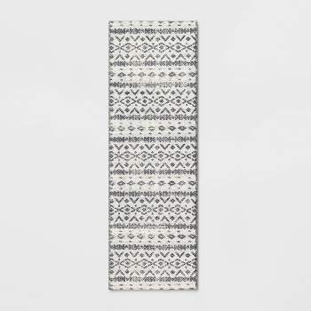 Luna Aztec Diamond Printed Rug Black - Opalhouse™