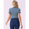 INSPIRE CHIC Women's Short Sleeve Square Neck Slim Fit Sweater Romper Knit Jumpsuit - 4 of 4