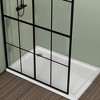 Lirago 46x72" Black Aluminum Frame Shower Screen Panel for Walk-in Wet Room Tempered Glass Doorless Shower Enclosure with Adjustable Wall Bar - 4 of 4