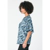 Roaman's Notch-Neck Flutter-Sleeve Blouse - 4 of 4