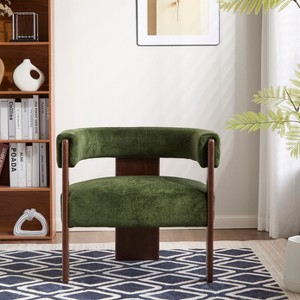 Christopher Knight Home Noah Modern Rubberwood Upholstered Accent Arm Chair - 1 of 4