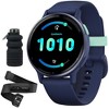 Garmin Vivoactive 5 Fitness Smartwatch, Navy w/ HRM 200 (XS-S) + Water Bottle Bundle - 2 of 4