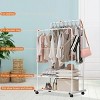 Racxily Garment Hanging Rack Clothing Hanging Rail Pillow Shoe Display Organizer Stand Rolling Wheel Clothes Organizer - 4 of 4