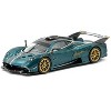 Pagani Huayra R Turquoise Carbon Fiber with Gold Wheels "Global64" Series 1/64 Diecast Model by Tarmac Works - 2 of 4