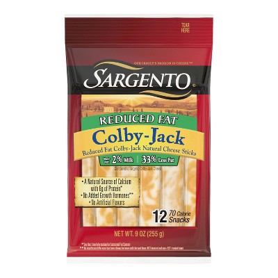 Sargento Reduced Fat Natural Colby-Jack Cheese Sticks - 12ct