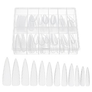 Unique Bargains Scale Faux Crystal Extension Fake Nails 120 Pcs - 1 of 4