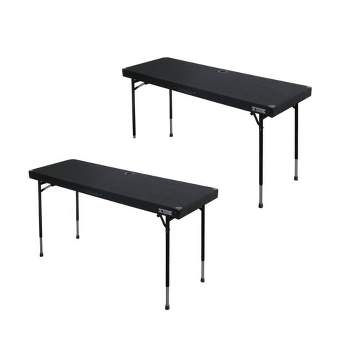 Odyssey CTBC2060 Portable Pro DJ Work Table w/ Adjustable Folding Legs (2 Pack)