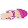 Allegra K Women's Clear Strappy Slide Mule Block Heel Sandal - 4 of 4