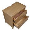 KIGFTSOD 2-Drawer Nightstand with Power Outlets USB Ports,Light Brown - 4 of 4