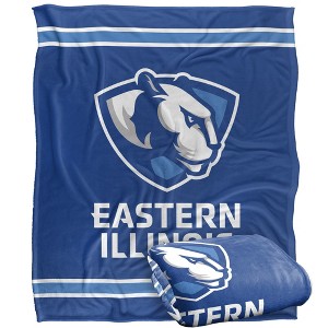Eastern Illinois University Primary Logo Silky Touch Blanket White 50x60 - 1 of 4