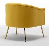 SEYNAR Modern Velvet Accent Chair,Round Upholstered Barrel Chair for Living Room - 4 of 4