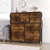 Garvee Stylish Storage Dresser - Tall Unit with 12 Drawers, Featuring 5 Gray Fabric Bins, Sturdy Metal Frame - 4 of 4