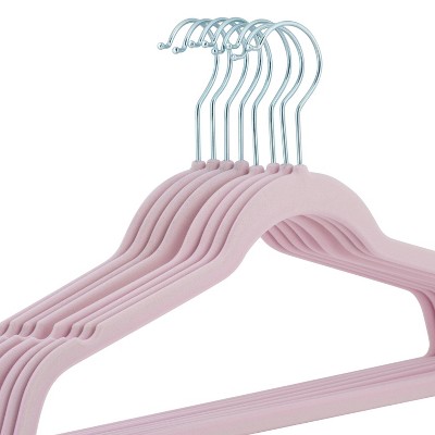 Simplify 25-Pack Slim Velvet Suit Hangers Pink