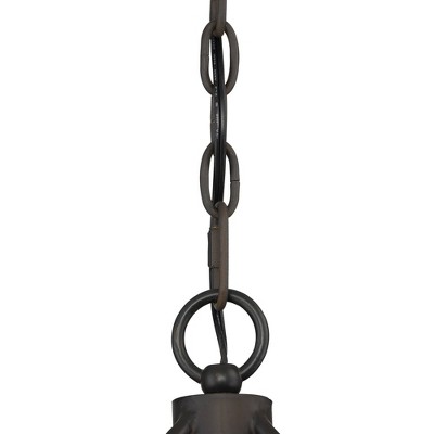 Rustic Bronze Drum Pendant Chandelier with Metal Shade